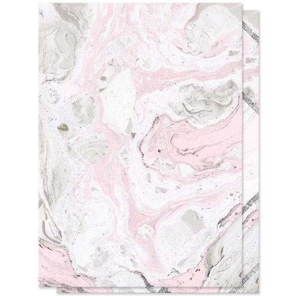 Pink & Gray Marble Wedding Invitations by The Spotted Olive