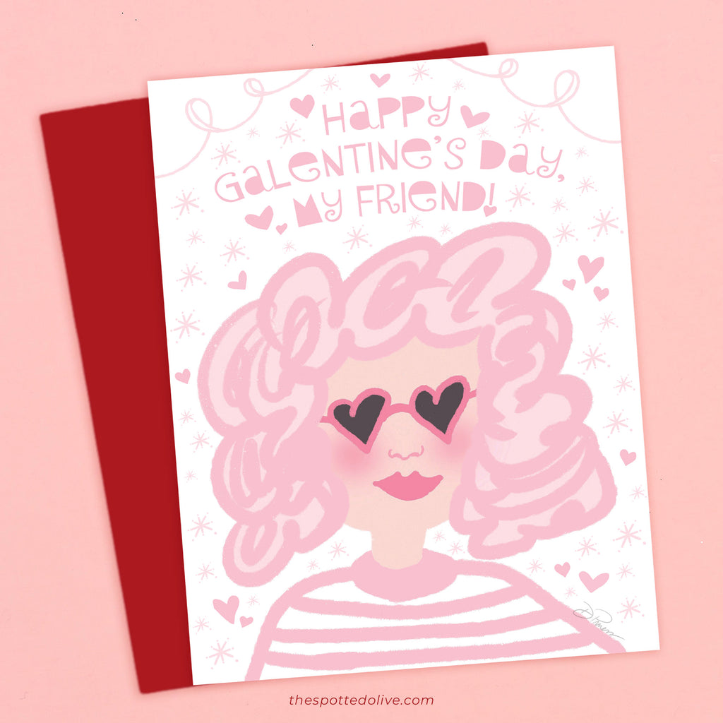 Galentine’s Day Card - Pink Lady