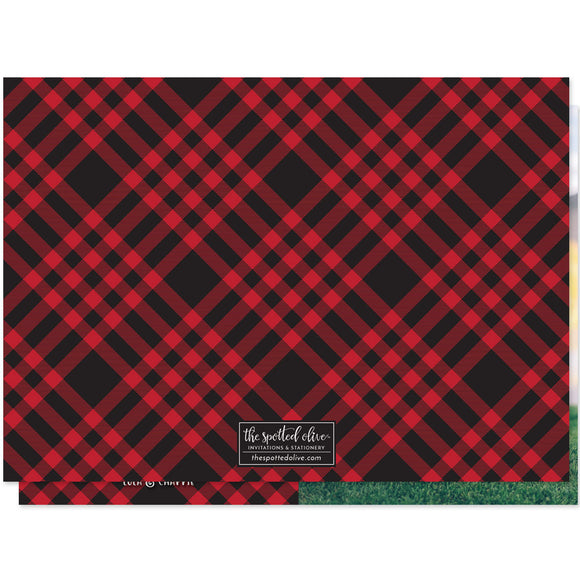 Plaid Happy Howlidays Holiday Photo Cards by The Spotted Olive