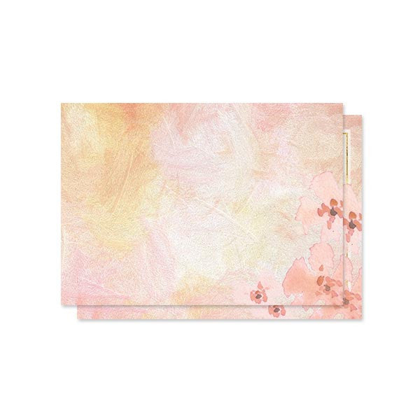 Pretty Peach Floral RSVP Cards by The Spotted Olive back