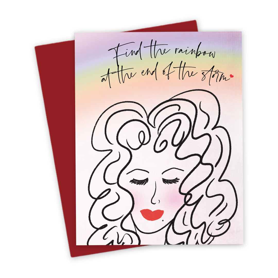 Find the Rainbow Greeting Card by The Spotted Olive - Confetti Background