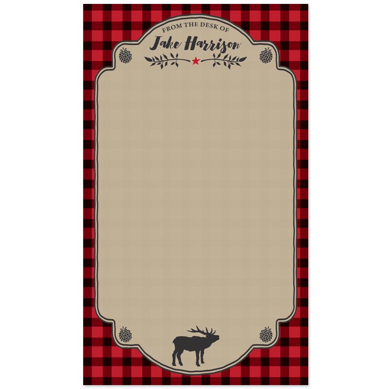 Red & Black Buffalo Check Personalized Notepad by The Spotted Olive
