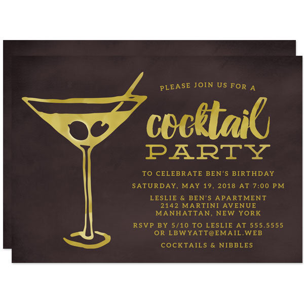 Retro Martini Party Invitations by The Spotted Olive