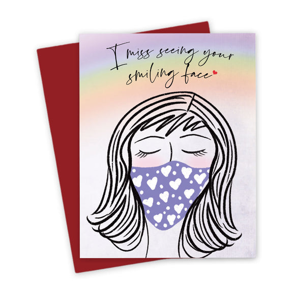 Smiling Face Card by The Spotted Olive - Confetti Background