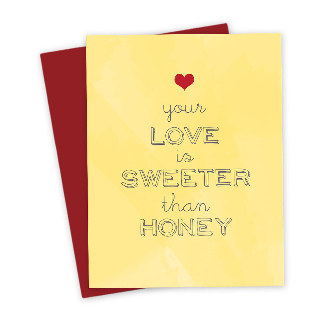 Your Love Is Sweeter Than Honey Card by The Spotted Olive