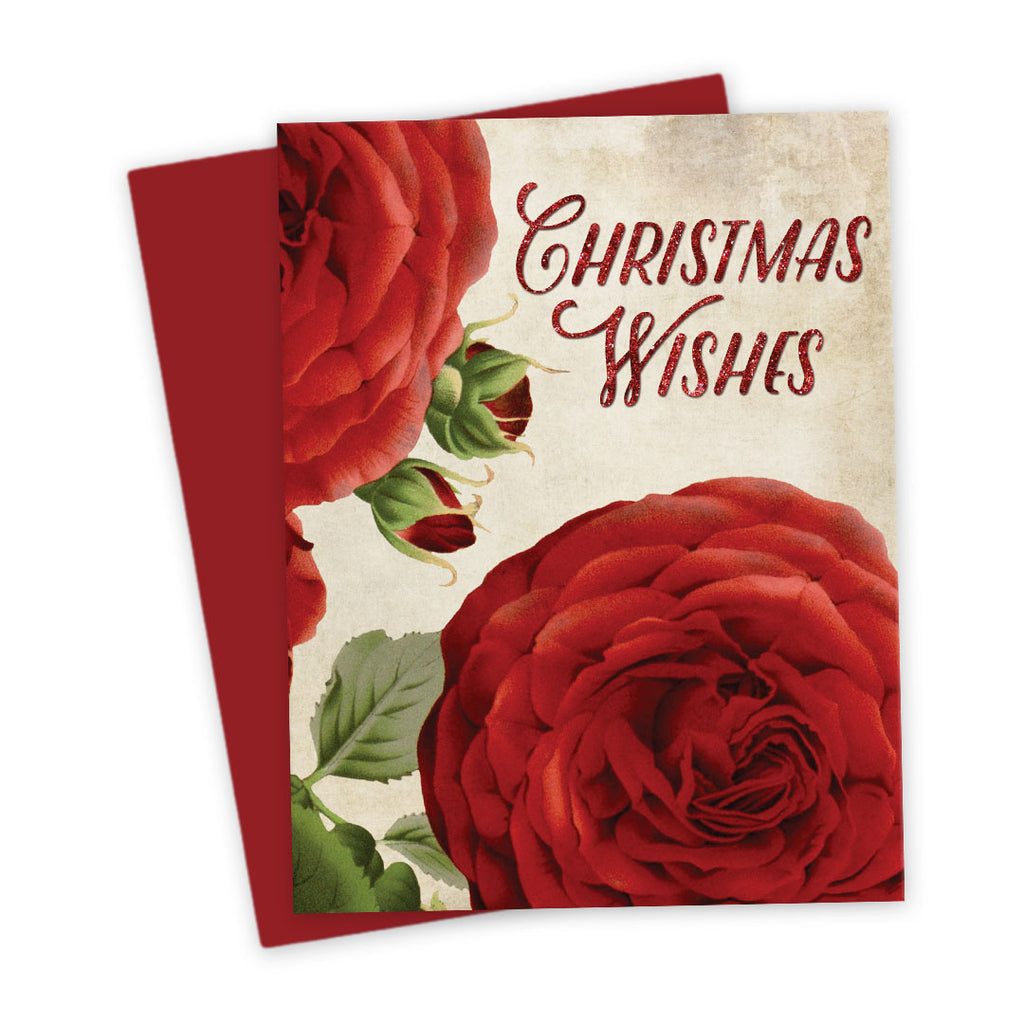 Holiday Card - Vintage Christmas Roses