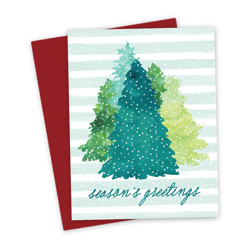 Holiday Card - Winter Evergreens